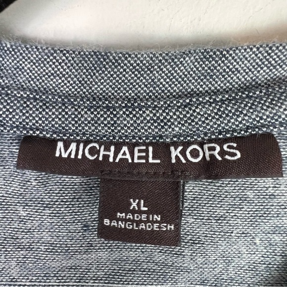 Michael Michael Kors grey stripe v neck mens size XL t shirt - Picture 7 of 9